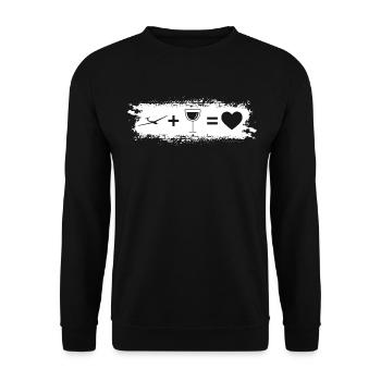 Grunge Rectangle - Heart - Wine - Glider - - Unisex Sweatshirt - black - Front - Alina (178cm) & Michal (187cm)