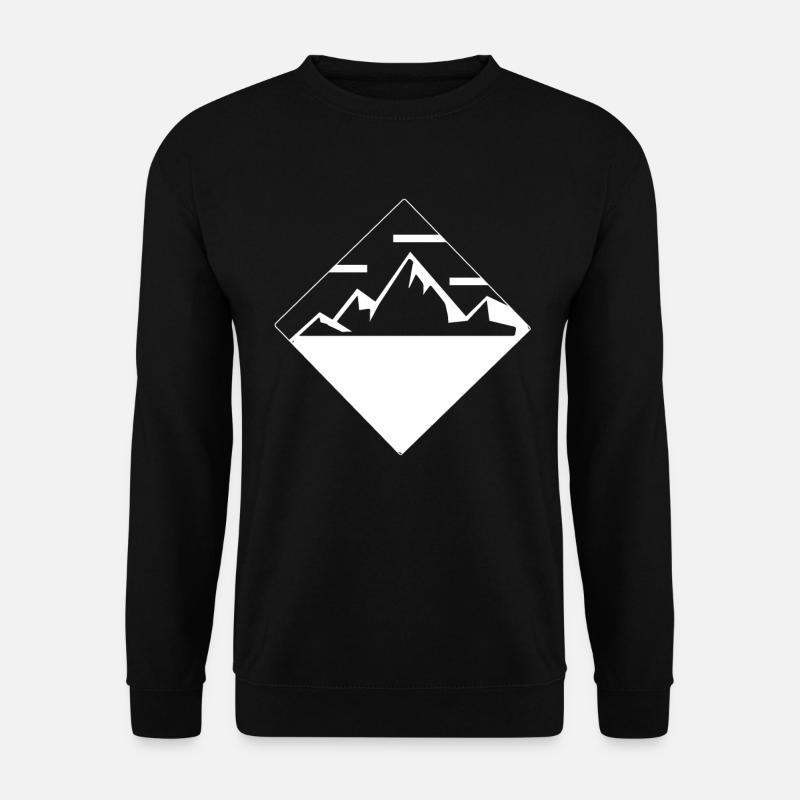 Square - Mountain - - Unisex Sweatshirt - black