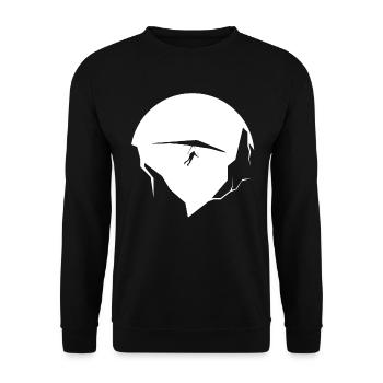 Berg - Gleitschirmfliegen - (14) - Unisex Pullover - Schwarz - Vorne - Alina (178cm) & Michal (187cm)