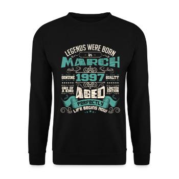 March 1997 | birthday gift - Sweat-shirt Unisexe - noir - Devant - Alina (178cm) & Michal (187cm)