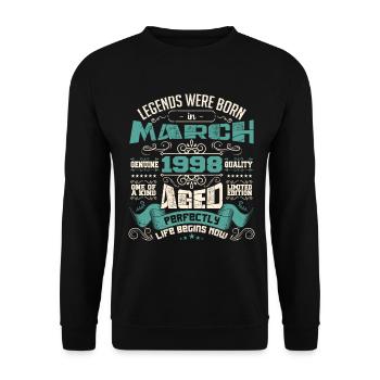 March 1998 | birthday gift - Sweat-shirt Unisexe - noir - Devant - Alina (178cm) & Michal (187cm)