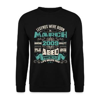 March 2009 | birthday gift - Unisex Sweatshirt - black - Front - Alina (178cm) & Michal (187cm)