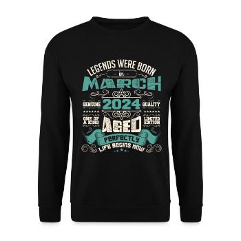 March 2024 | birthday gift - Sweat-shirt Unisexe - noir - Devant - Alina (178cm) & Michal (187cm)