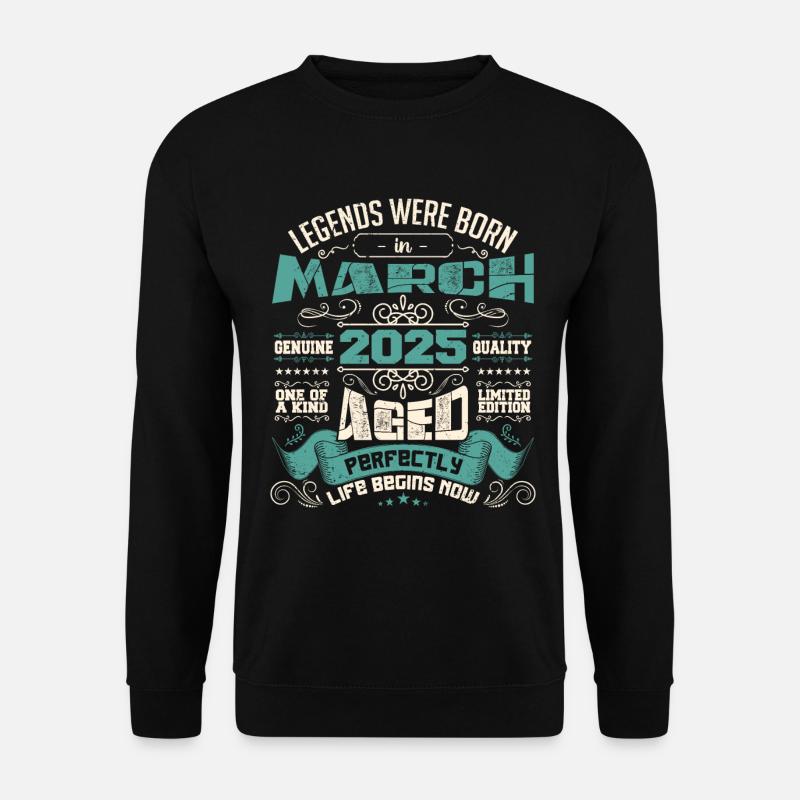 March 2025 | birthday gift - Unisex Sweatshirt - black
