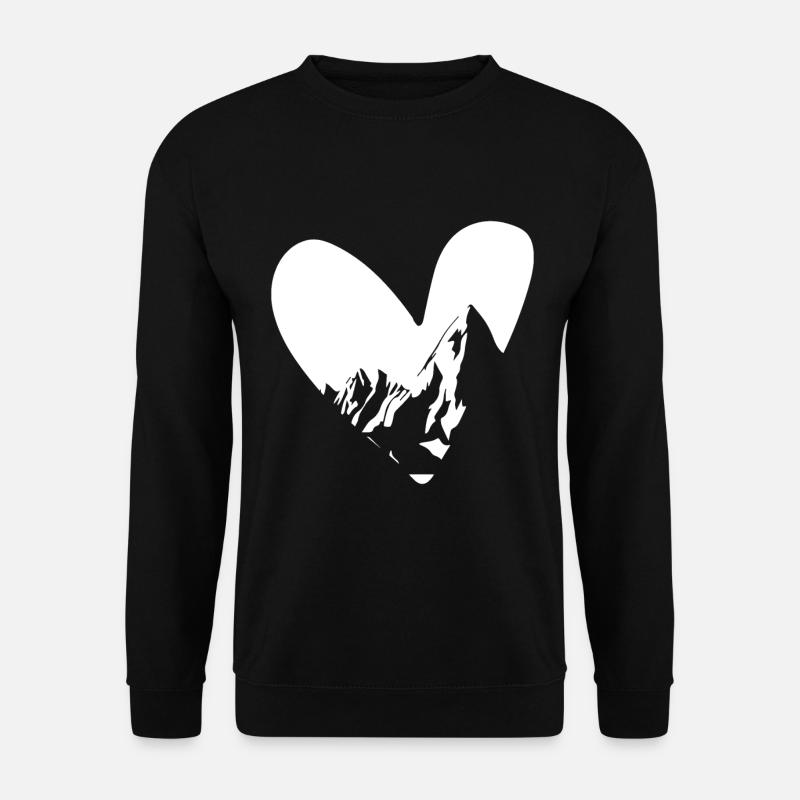 Heart - Mountain - (17) - Unisex Sweatshirt - black
