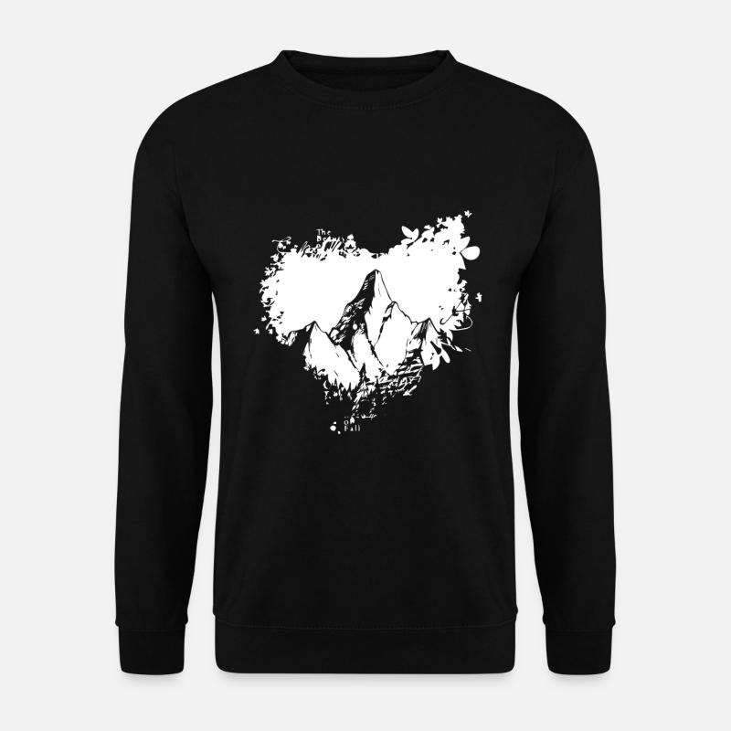 Grunge Heart - Mountain - - Unisex Sweatshirt - black