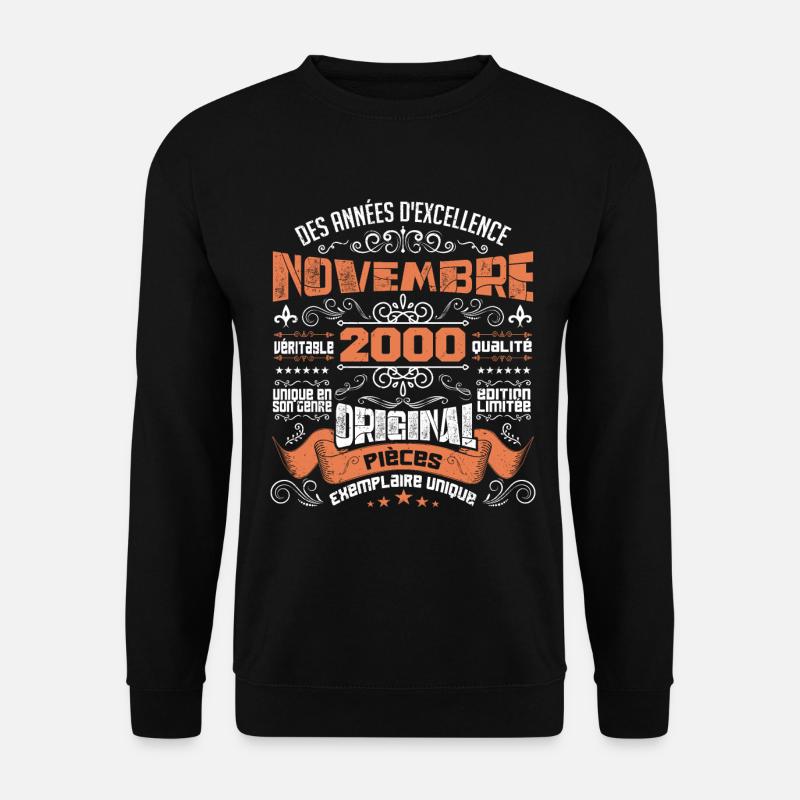 Novembre 2000 - Sweat-shirt Unisexe - noir