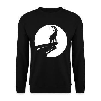 Chèvre - (5) - Sweat-shirt Unisexe - noir - Devant - Alina (178cm) & Michal (187cm)