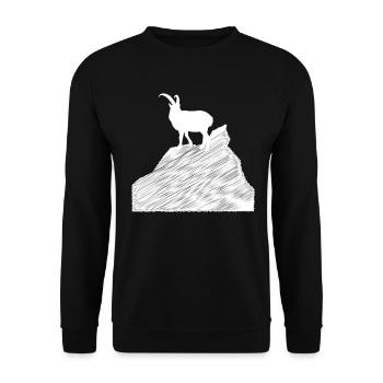 Ziege - (4) - Unisex Pullover - Schwarz - Vorne - Alina (178cm) & Michal (187cm)