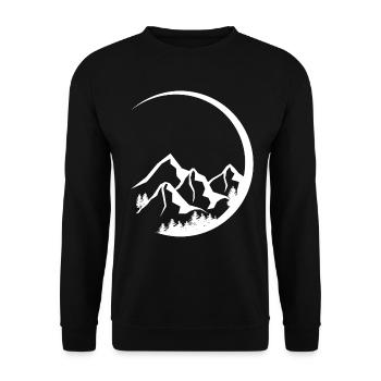 Circle - Mountain - (8) - Unisex Sweatshirt - black - Front - Alina (178cm) & Michal (187cm)
