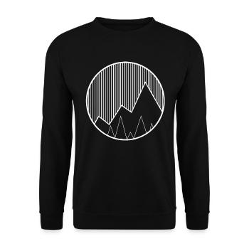 Circle - Mountain - (10) - Unisex Sweatshirt - black - Front - Alina (178cm) & Michal (187cm)