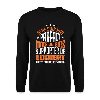 Cadeau Supporter Lorient Foot | Lorientais - Sweat-shirt Unisexe - noir - Devant - Alina (178cm) & Michal (187cm)