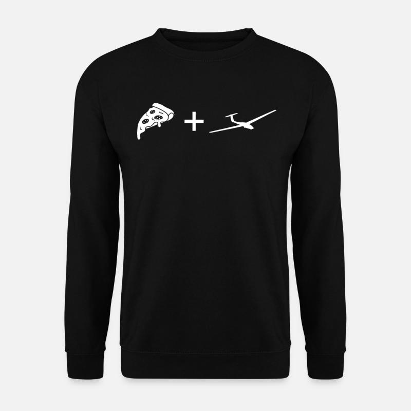 Pizza - Planeur - - Sweat-shirt Unisexe - noir