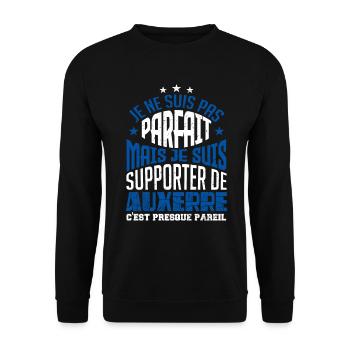 Cadeau foot auxerre supporter auxerrois - Sweat-shirt Unisexe - noir - Devant - Alina (178cm) & Michal (187cm)
