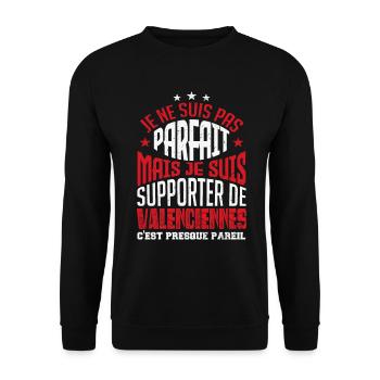 supporteur de Valenciennes - Sweat-shirt Unisexe - noir - Devant - Alina (178cm) & Michal (187cm)