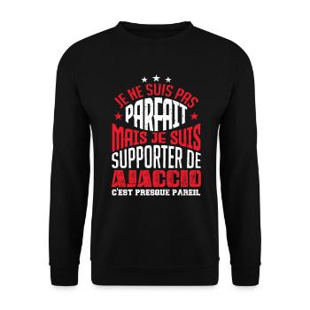 supporteur de Ajaccio - Sweat-shirt Unisexe - noir - Devant - Alina (178cm) & Michal (187cm)