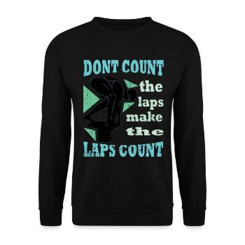 Swimmers Swim 50 meter track breaststroke - Unisex Sweatshirt - black - Front - Alina (178cm) & Michal (187cm)