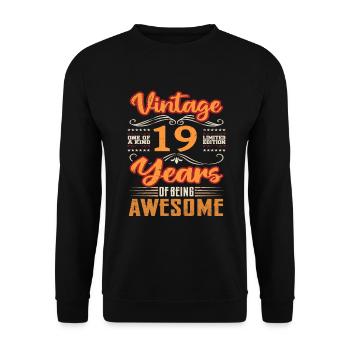Vintage | 19 birthday gift ideas - Unisex Sweatshirt - black - Front - Alina (178cm) & Michal (187cm)