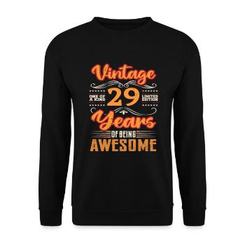Vintage | 29 birthday gift ideas - Unisex Sweatshirt - black - Front - Alina (178cm) & Michal (187cm)