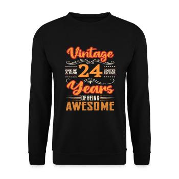 Vintage | 24 anniversary gift ideas - Unisex Sweatshirt - black - Front - Alina (178cm) & Michal (187cm)