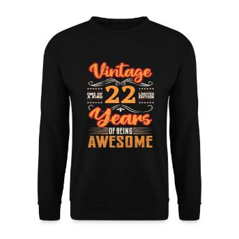 Vintage | 22 birthday gift ideas - Unisex Sweatshirt - black - Front - Alina (178cm) & Michal (187cm)