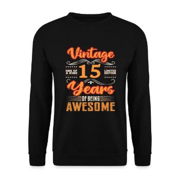 Vintage | 15 birthday gift ideas - Unisex Sweatshirt - black - Front - Alina (178cm) & Michal (187cm)