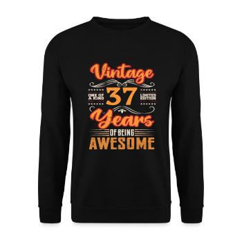 Vintage | 37 birthday gift ideas - Unisex Sweatshirt - black - Front - Alina (178cm) & Michal (187cm)