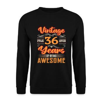Vintage | 36 birthday gift ideas - Unisex Sweatshirt - black - Front - Alina (178cm) & Michal (187cm)