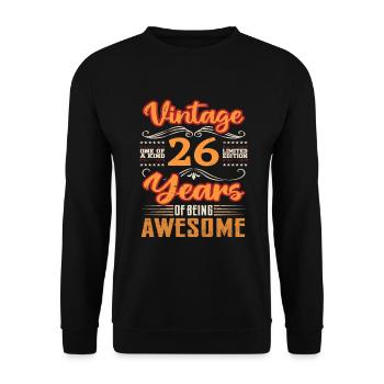 Vintage | 26 birthday gift ideas - Unisex Sweatshirt - black - Front - Alina (178cm) & Michal (187cm)
