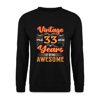 Vintage | 33 birthday gift ideas - Unisex Sweatshirt - black - Front - Alina (178cm) & Michal (187cm)
