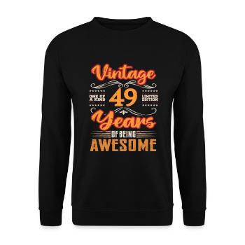 Vintage | 49 birthday gift ideas - Unisex Sweatshirt - black - Front - Alina (178cm) & Michal (187cm)
