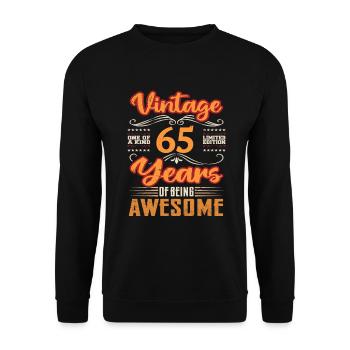 Vintage | 65 birthday gift ideas - Unisex Sweatshirt - black - Front - Alina (178cm) & Michal (187cm)