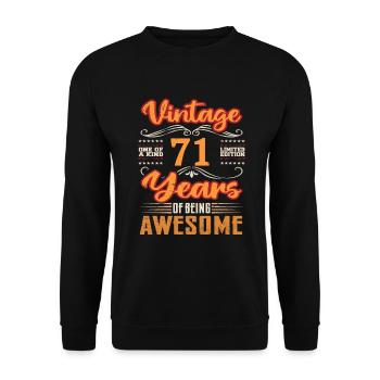 Vintage | 71 birthday gift ideas - Unisex Sweatshirt - black - Front - Alina (178cm) & Michal (187cm)