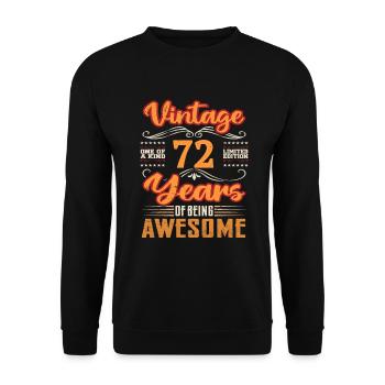 Vintage | 72 birthday gift ideas - Unisex Sweatshirt - black - Front - Alina (178cm) & Michal (187cm)