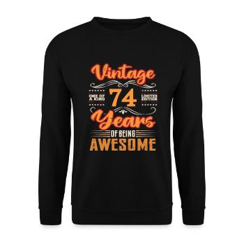 Vintage | 74 birthday gift ideas - Unisex Sweatshirt - black - Front - Alina (178cm) & Michal (187cm)