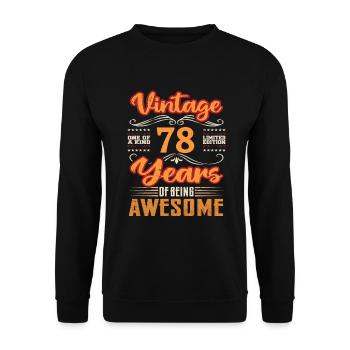 Vintage | 78 birthday gift ideas - Unisex Sweatshirt - black - Front - Alina (178cm) & Michal (187cm)