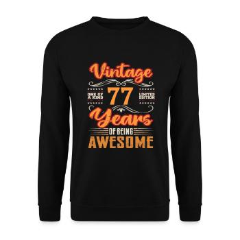 Vintage | 77 birthday gift ideas - Unisex Sweatshirt - black - Front - Alina (178cm) & Michal (187cm)