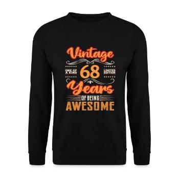 Vintage | 68 birthday gift ideas - Unisex Sweatshirt - black - Front - Alina (178cm) & Michal (187cm)