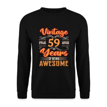Vintage | 59 birthday gift ideas - Unisex Sweatshirt - black - Front - Alina (178cm) & Michal (187cm)