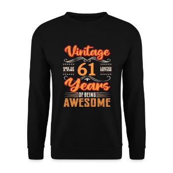 Vintage | 61 birthday gift ideas - Unisex Sweatshirt - black - Front - Alina (178cm) & Michal (187cm)