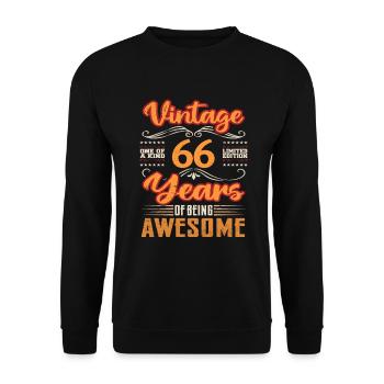 Vintage | 66 birthday gift ideas - Unisex Sweatshirt - black - Front - Alina (178cm) & Michal (187cm)