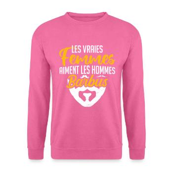 Echte Frauen lieben bärtige Männer - Unisex Pullover - Pink - Vorne