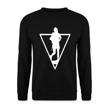 Triangle - Randonnée - (2) - Sweat-shirt Unisexe - noir - Devant - Alina (178cm) & Michal (187cm)