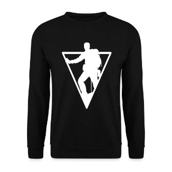 Triangle - Randonnée - (3) - Sweat-shirt Unisexe - noir - Devant - Alina (178cm) & Michal (187cm)
