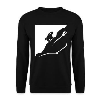 Gebirge - Wandern - (11) - Unisex Pullover - Schwarz - Vorne - Alina (178cm) & Michal (187cm)