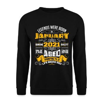 JANUARY 2021 | ORIGINAL PARTS - Unisex Sweatshirt - black - Front - Alina (178cm) & Michal (187cm)