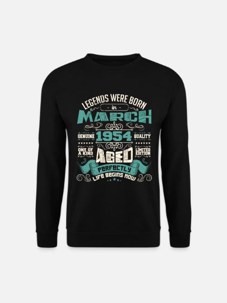 March 1954 | birthday gift - Unisex Sweatshirt - black