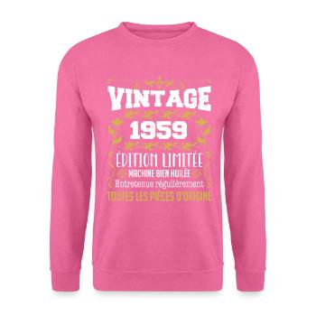 vintage 1959 | Toutes Les Pièces D'origine - Sweat-shirt Unisexe - rose - Devant