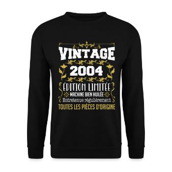 vintage 2004 | Toutes Les Pièces D'origine - Sweat-shirt Unisexe - noir - Devant - Alina (178cm) & Michal (187cm)