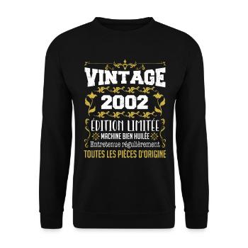 vintage 2002 | Toutes Les Pièces D'origine - Sweat-shirt Unisexe - noir - Devant - Alina (178cm) & Michal (187cm)